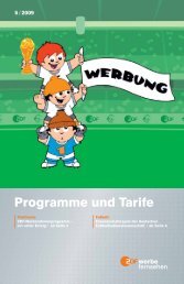 Programme und Tarife - ZDF Werbefernsehen