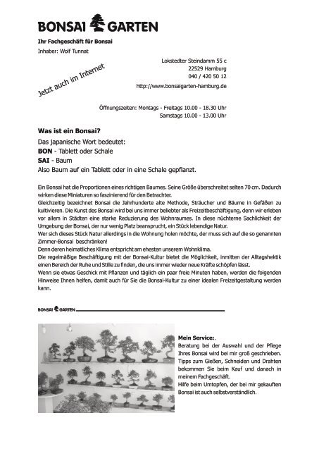 Download Flyer Bonsai Garten In Hamburg