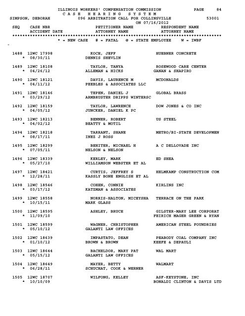 illinois workers' compensation commission page 1 - IWCC - State of ...