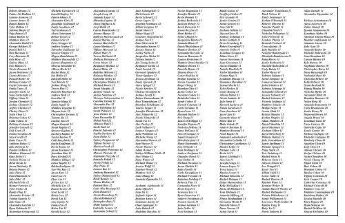 view the High Honor Roll Students - Half Hollow Hills