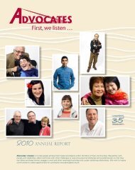 2010ANNuAL REPORT - Advocates, Inc.