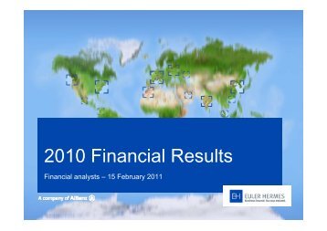 2010 Financial Results - Euler Hermes