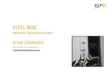 ELTEL NOC Network Operation Center - Eltel Networks