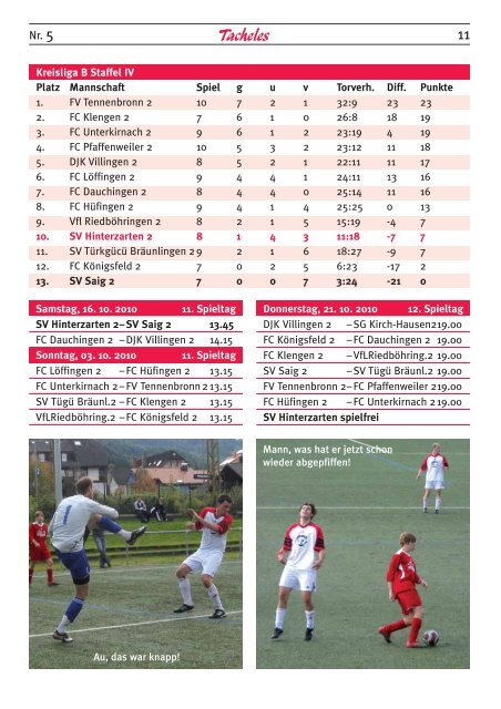 Ausgabe 5 (15. Okt 2010) - SV Hinterzarten