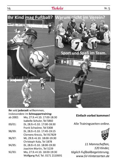 Ausgabe 5 (15. Okt 2010) - SV Hinterzarten