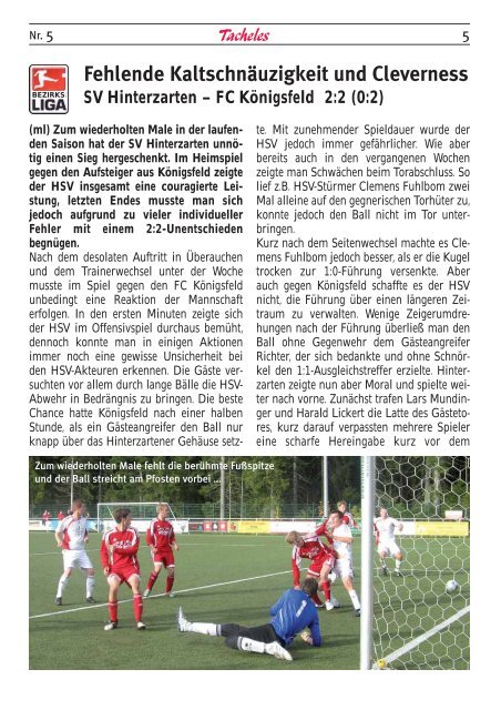 Ausgabe 5 (15. Okt 2010) - SV Hinterzarten