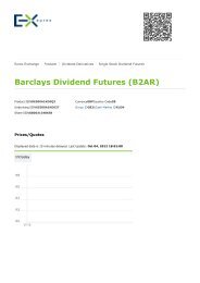 Eurex - Barclays Dividend Futures