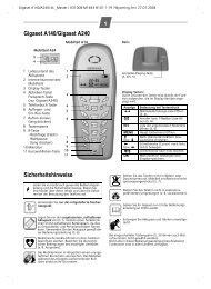 Gigaset A140/Gigaset A240 Sicherheitshinweise $ ÃÂ