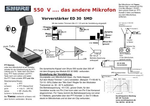 550V Shure -Tischmikrofon - Eurofrequence Dierking
