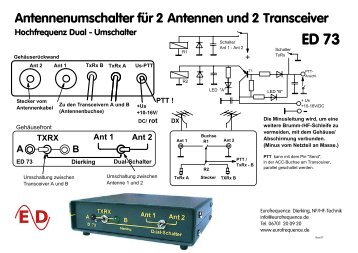 ED 73 Antennenumschalter - Eurofrequence Dierking