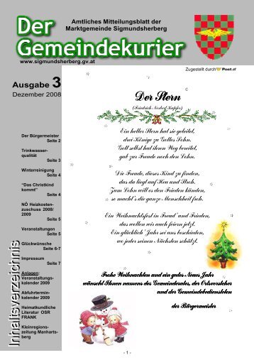 Gemeindekurier Ausgabe 3/2008 - in der Marktgemeinde ...