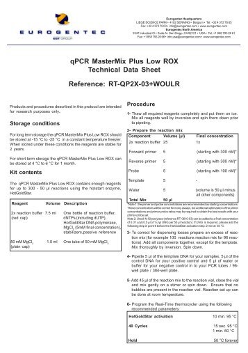 qPCR MasterMix Plus Low ROX