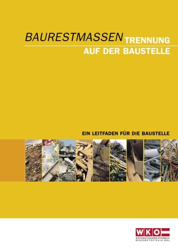 Baurestmassen.indd - Wirtschaftskammer Österreich