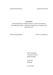 Fachhochschule Bochum Fachbereich Wirtschaft Diplomarbeit Die ...