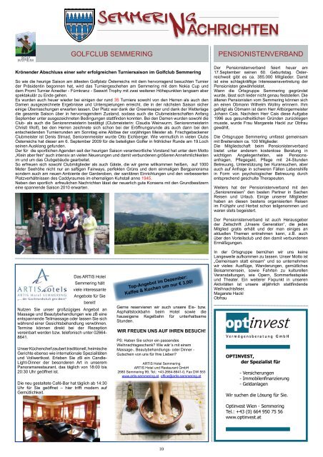 Gemeindezeitung Herbst.Winter 2009 (6,95 MB) - Semmering