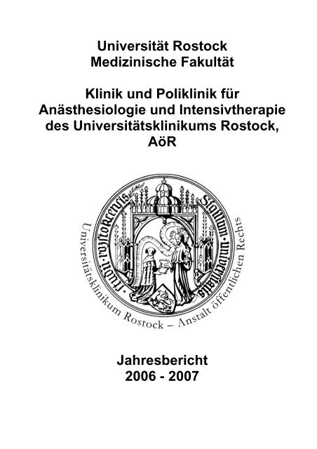 Universität Rostock Medizinische Fakultät Klinik und Poliklinik für ...
