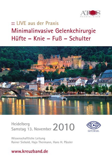 Minimalinvasive Gelenkchirurgie Hüfte – Knie – Fuß – Schulter