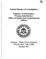 Pedro Albizu Campos File Number - FBI Files on Puerto Ricans