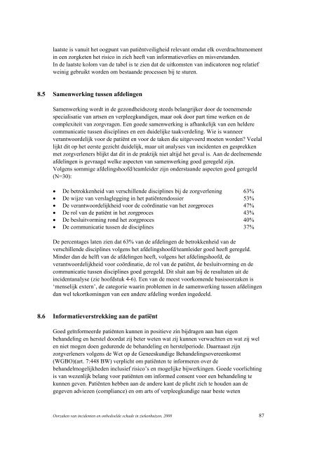 Oorzaken van Incidenten en onbedoelde Schade in - VMS ...