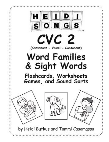 CVC2 Short-A Word Family (-ad, -ag, -ap) + Bingo - Heidi Songs