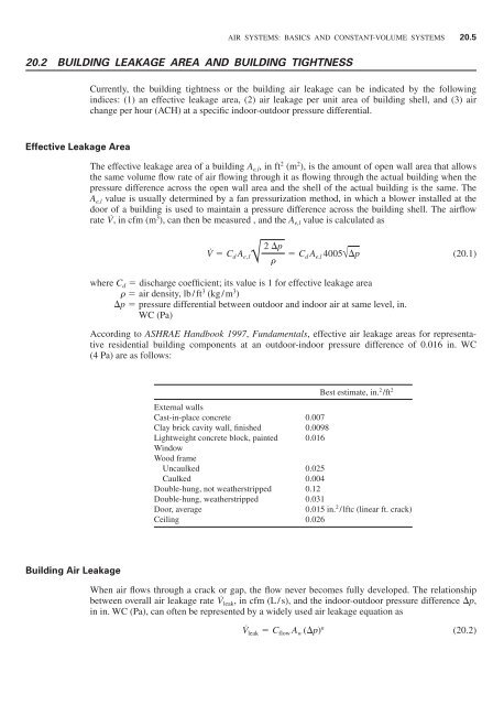 Handbook of air conditioning and refrigeration / Shan K