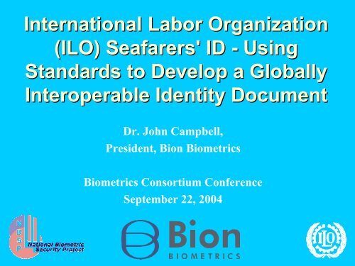 International Labor Organization (ILO) Seafarers' ID - Using ...