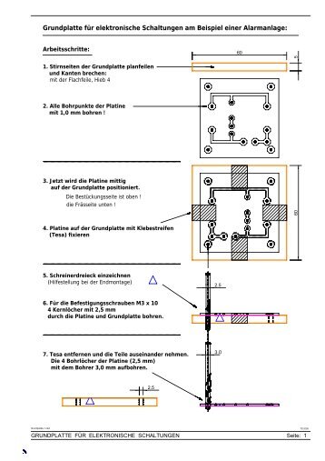 Grundplatte für elektronische Schaltungen am Beispiel ... - Ellmitron