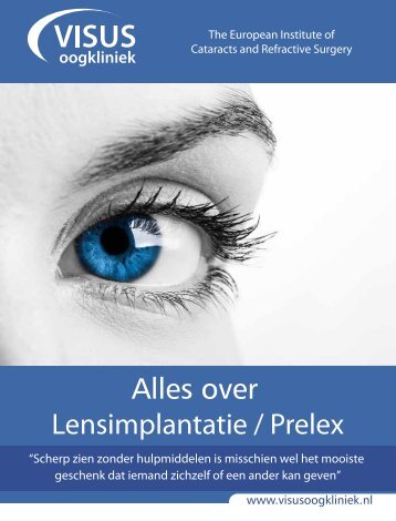 Alles over Lensimplantatie / Prelex - Visus Oogkliniek