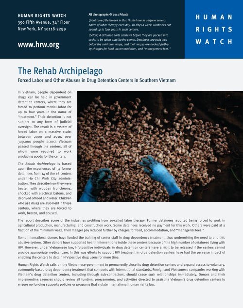 The Rehab Archipelago - Human Rights Watch