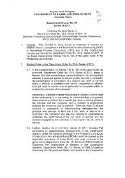 Department Circular No. 01-12 Clarifying the Applicability - DOLE