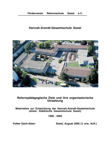 Hannah-Arendt-Gesamtschule Soest Reformpädagogische Ziele ...