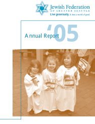 2005 Annual Report - Jewish Federation of Greater Seattle