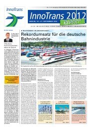 Rekordumsatz für die deutsche Bahnindustrie - InnoTrans