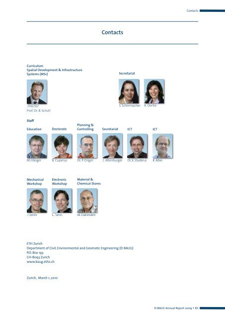 D-BAUG - Departement Bau, Umwelt und Geomatik - ETH Zürich