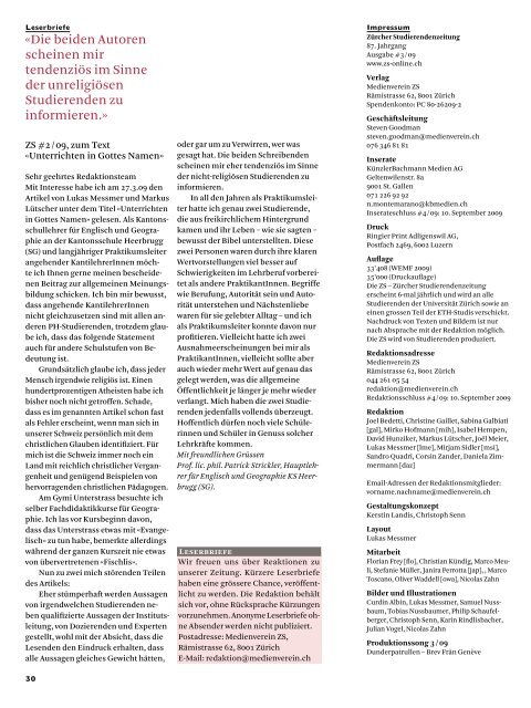 Ausgabe als PDF downloaden - Zürcher Studierendenzeitung