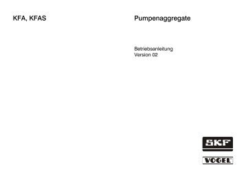 Betriebsanleitung Pumpenaggregat KFAS1B - Schmieranlagen