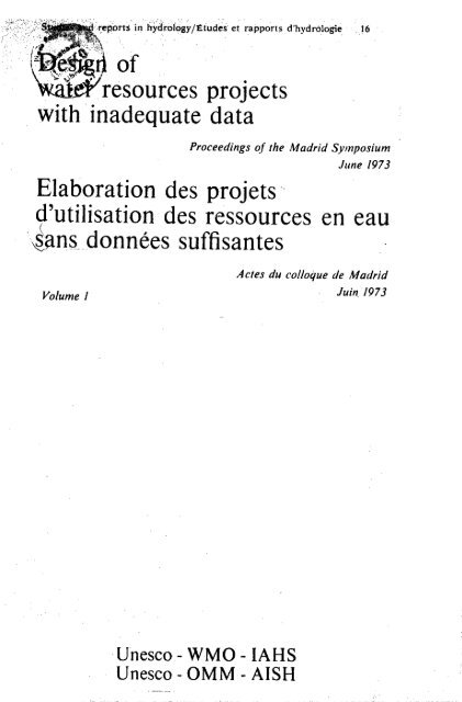 Download the whole book Télécharger le livre complet - IAHS