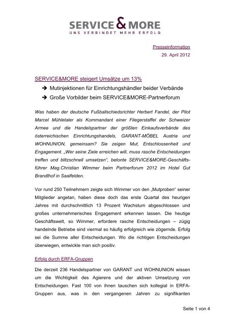 Presseinformation Downloaden Service More