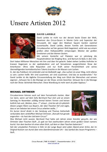 3. Unsere Artisten 2012 (PDF) - Circus Roncalli