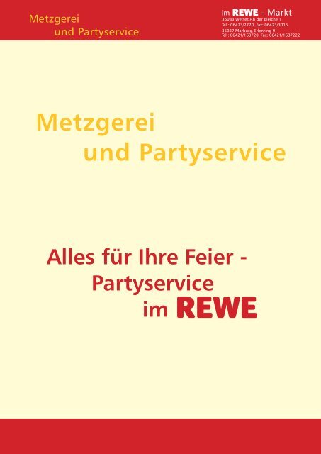 REWE partyservice mr und wetter - REWE Marburg
