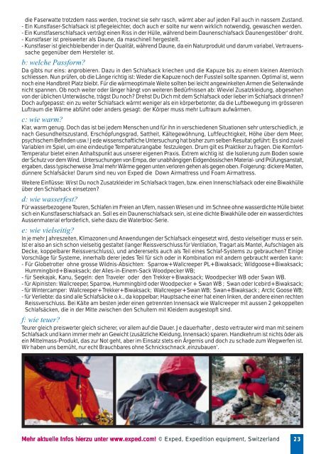 xped Katalog 2002 - Exped.com exped