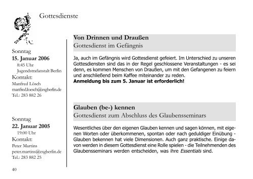 Wintersemester 2005/06 - ESG Berlin