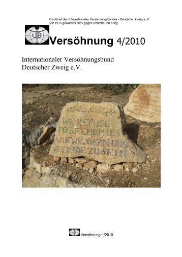 Rundbrief 4/2010 - Internationaler Versöhnungsbund