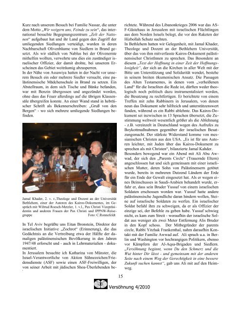 Rundbrief 4/2010 - Internationaler Versöhnungsbund