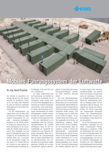 Mobiles Führungssystem der Luftwaffe - ESG