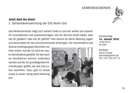 Wintersemester 09/10 - ESG Berlin