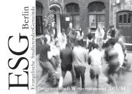 Wintersemester 2003/04 - ESG Berlin