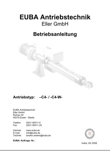 Betriebsanleitung C4 und C4w - Euba-Antriebstechnik Eller GmbH