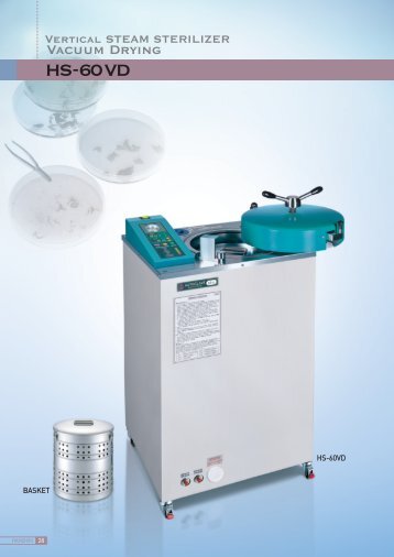 Vertical STEAM STERILIZER Vacuum Drying HS-60VD