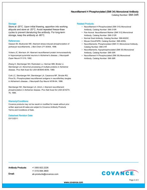 (SMI 34) Monoclonal Antibody - Eurogentec